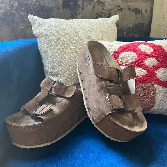 Free People Rule Breaker Platform Sandals - Picture 3 of 5